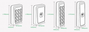 RFID Outdoor Leser IP65 (Wiegand / Clock/Data / OSDP)